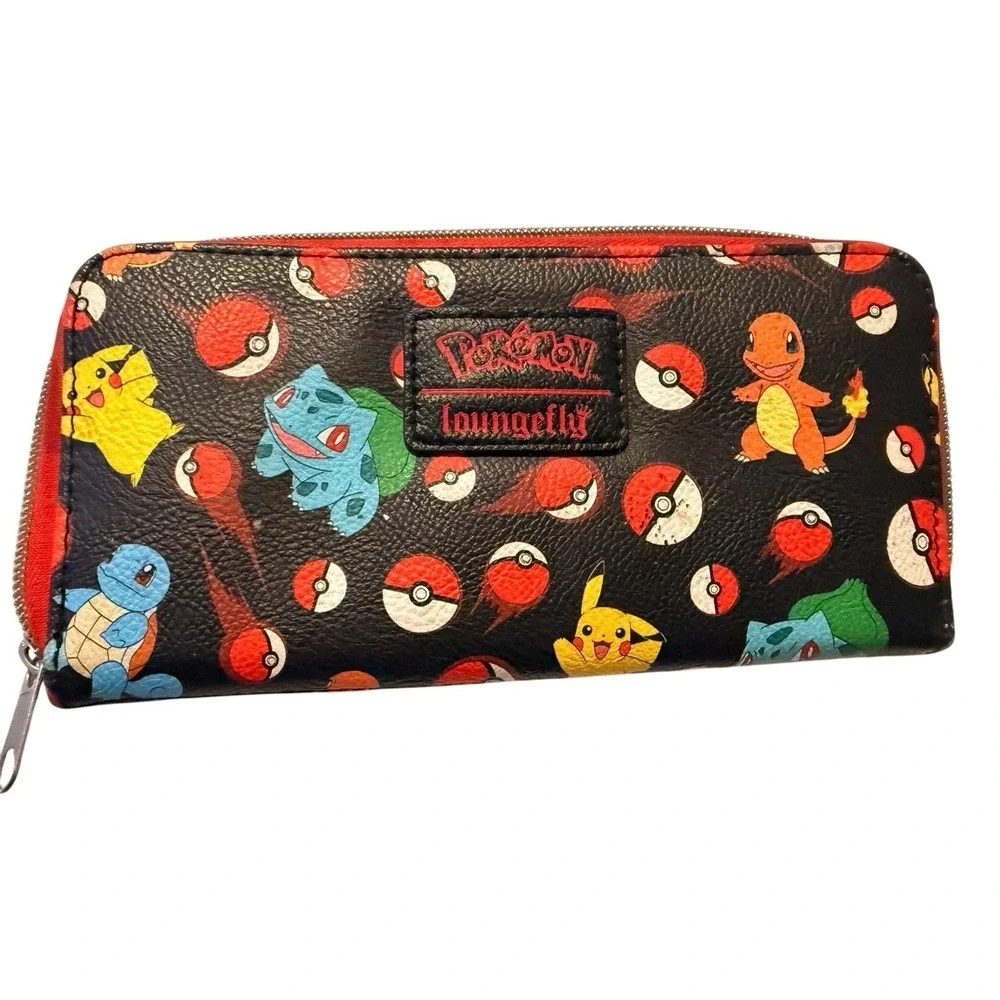 Pokémon Lounge fly Zip Up Wallet Red And Black